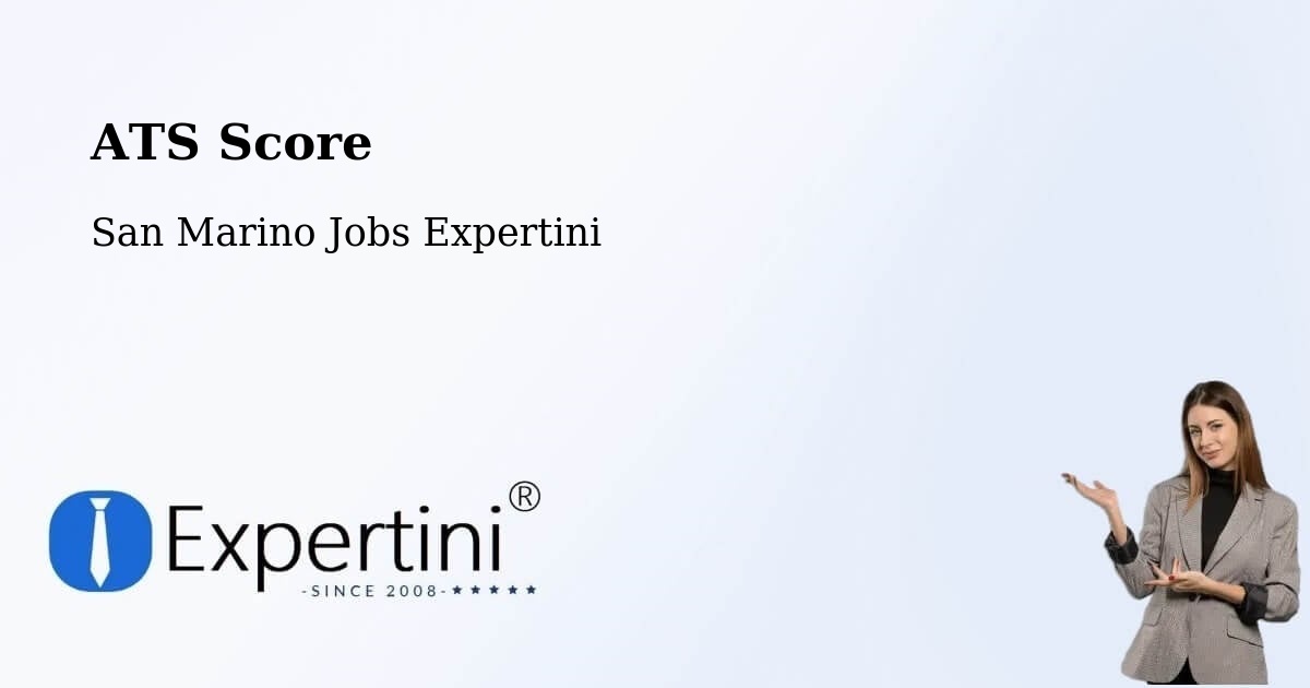 ATS Score - San Marino Jobs Expertini