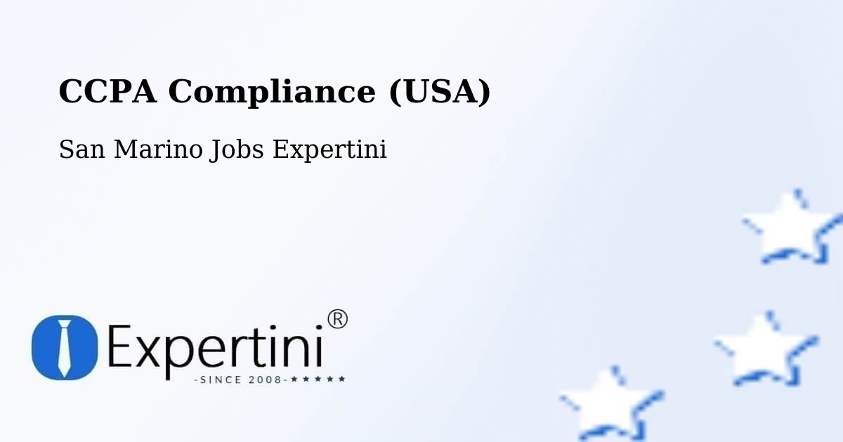 CCPA Compliance (USA) - San Marino Jobs Expertini